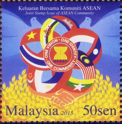 ASEAN 2015: One Vision, One Identity, One Community -MALAYSIA- (MNH)