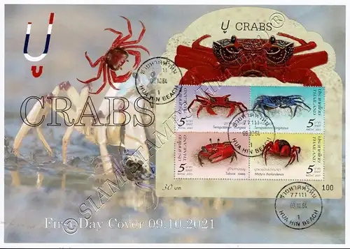 Crustaceans (III): Crabs from Southern Thailand (417A) -FDC(I)-T-