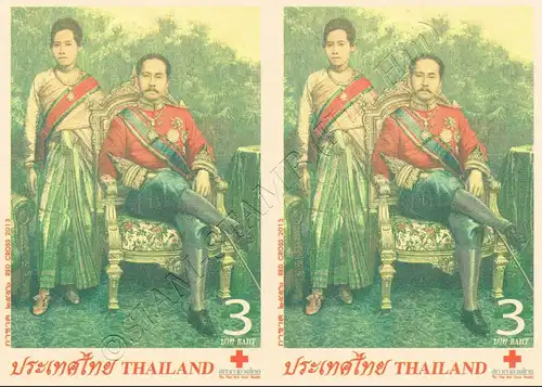120th Anniversary of Thai Red Cross -IMPERFORATED PAIR- (MNH)