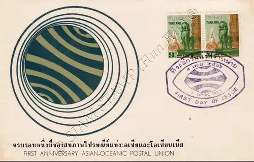 1st Anniversary of the ASIAN-Oceanic Postal Union (AOPU) -FDC(I)-I-