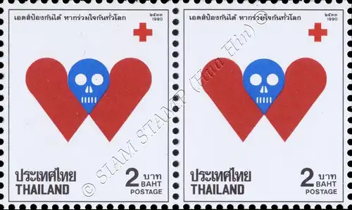 Red Cross 1990 -PAIR- (MNH)