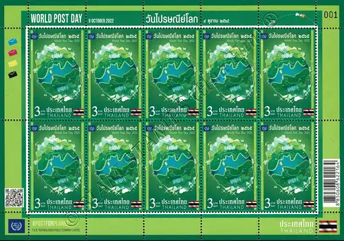 World Post Day 2022 - Thailand -KB(I) RDG- (MNH)