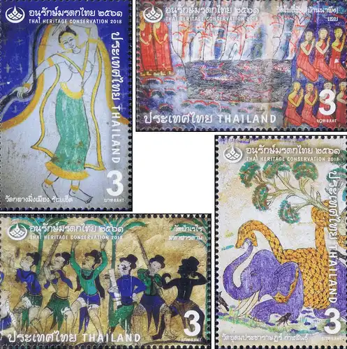 Thai Heritage 2018: Mural Paintings (II) (MNH)