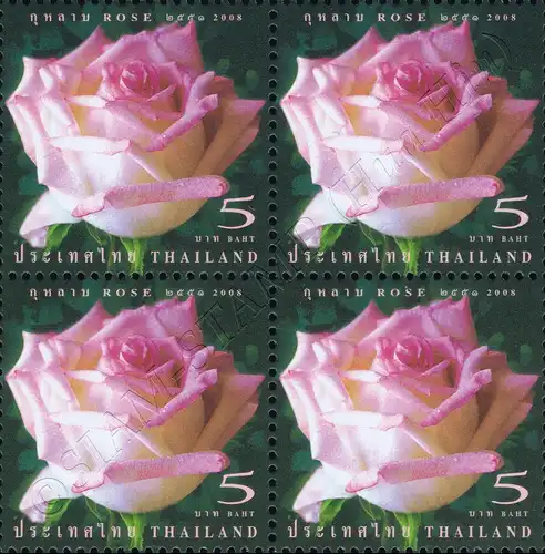 Greeting Stamp: Rose (7th Series) -BLOCK OF 4- (MNH)
