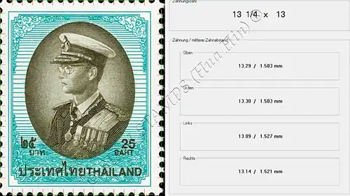 Definitive: RAMA IX - 9th series 25B -1st PRINT GBP- (MNH)