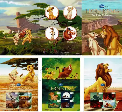 PERSONALIZED SHEET: Disney - THE LION KING -FOLDER PS(120-122)- (MNH)