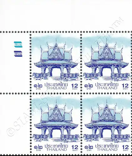 Definitive: PAVILION 12B 1st PRINT (TBSP) -CORNER BLOCK OF 4 A.L. RNG- (MNH)