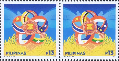 ASEAN 2015: One Vision, One Identity, One Community -PHILIPPINES SHEET(I)- (MNH)