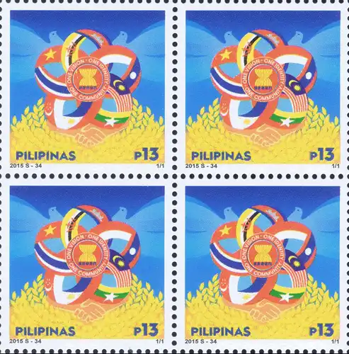 ASEAN 2015: One Vision, One Identity, One Community -PHILIPPINES SHEET(I)- (MNH)