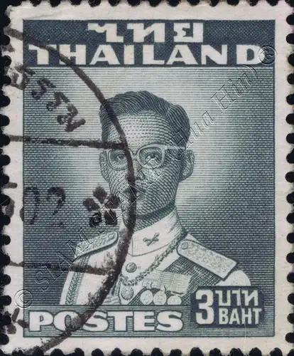 Definitive: King Bhumibol 2nd Series 3B (292A) -WATERLOW CANCELLED G(I)-