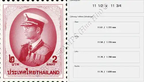 Definitive: RAMA IX - 9th series 2B -2nd PRINT HELIO- (MNH)