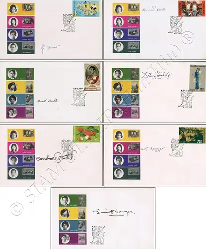 Stamp Designer FDC set with signatures -FDC(I-VII)-IU-