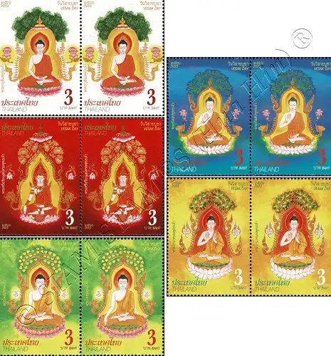 Vesak Day 2023: 5 Buddhas in Bhadda-kappa -PAIR- (MNH)