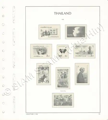 LIGHTHOUSE Template Sheets THAILAND 1990 page 134-141 12 Sheets (USED)