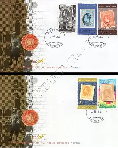 125th Anniversary of Thai Postal Service (I) -FDC(I)-I-