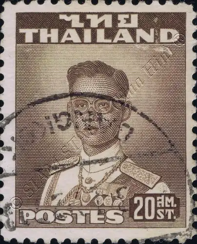 Definitive: King Bhumibol 2nd Series 20S (285A) -WATERLOW CANCELLED G(I)-