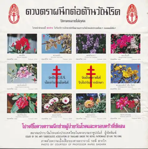 Anti-Tuberkulose Stiftung 2522 (1979) -Blumen Thailands (I)- (KB) **