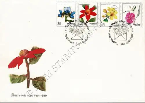 Neujahr 1988: Blüten -FDC(I)-I-