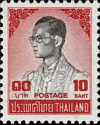 Freimarke: König Bhumibol 6.Serie 10 BAHT (TDLR) (676X) (**)