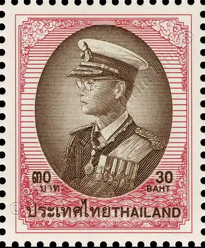 Freimarke: RAMA IX - 9.Serie 30B -1.DRUCK GBP- (**)