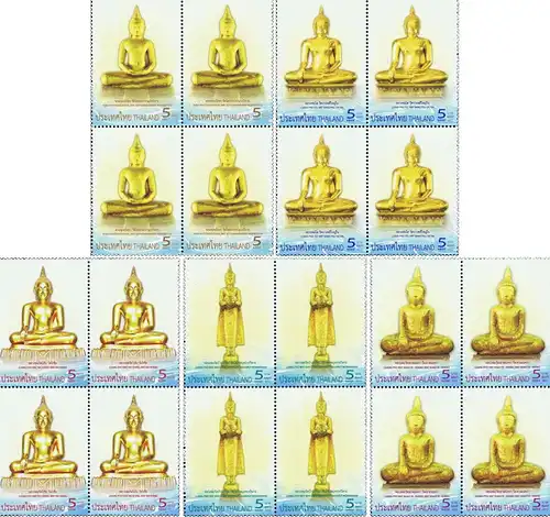 Buddhafiguren aus der Legende der schwimmenden Buddhas -4er BLOCK- (**)