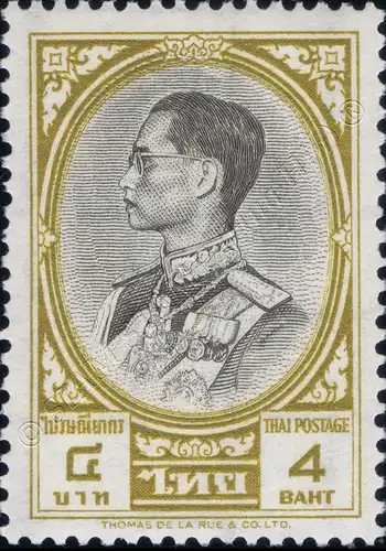 Freimarke: König Bhumibol RAMA IX 3.Serie 4B (369AII) (**)