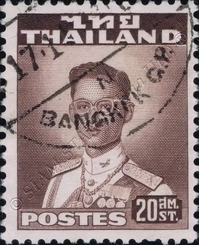 Freimarken: König Bhumibol 2.Serie -DE LA RUE- 20S (285C) -GESTEMPELT G(I)-