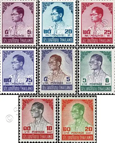 Freimarke: König Bhumibol 6.Serie (TDLR) (670X-741X) (**)