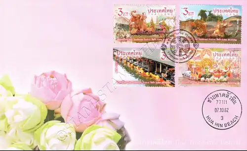 Thai Festivals: Lotus Empfangs Prozession -FDC(I)-IT-