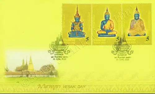 Visakhapuja-Tag 2015 - Smaragd-Buddha -FDC(I)-I-