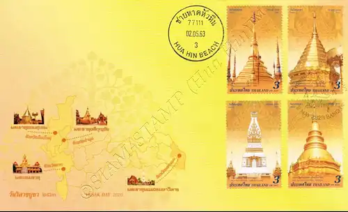 Visakhapuja-Tag 2020: Stupas (III) -FDC(I)-IT-