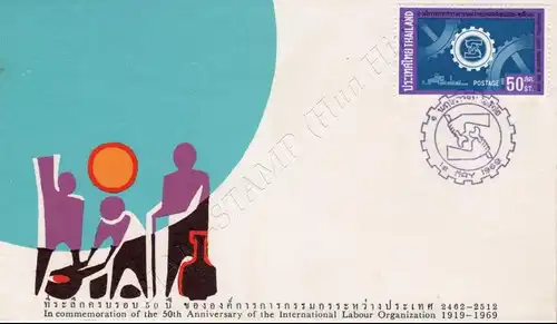 50 Jahre Internationale Arbeitsorganisation (ILO) -FDC(I)-I-