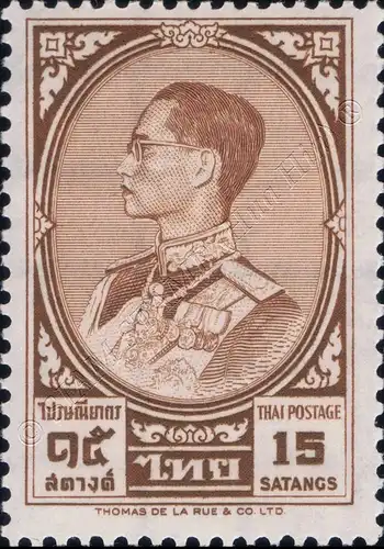 Freimarke: König Bhumibol RAMA IX 3.Serie 15S (360A) (*)