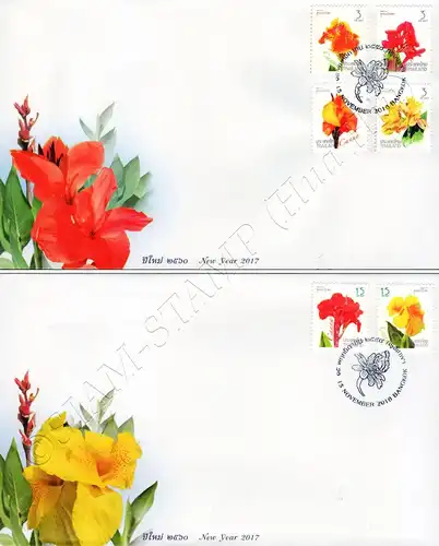 Neujahr 2017: Blumenrohr -FDC(I)-I-