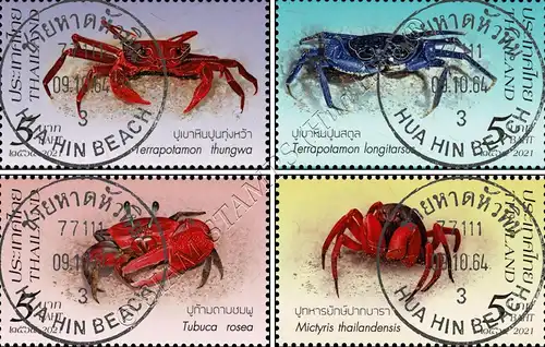 Krebstiere (III): Krabben aus Südthailand -GESTEMPELT G(I)-