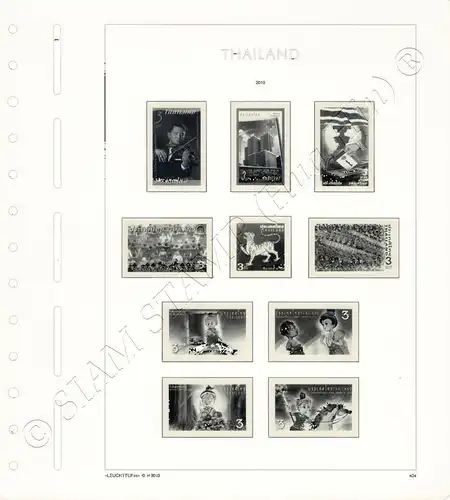 LEUCHTTURM Vorlageblätter THAILAND 2010 Seite 434-456 29 Blätter (GEBRAUCHT)