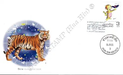 Chinesisches Neujahr 2022: Jahr des TIGERS -FDC(I)-IT-