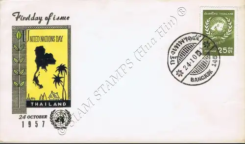 Tag der Vereinten Nationen 1957 -FDC(VI)-T-