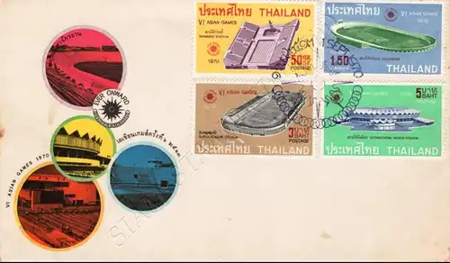 6. Asien-Sportspiele, Bangkok (I) -FDC(I)-I-