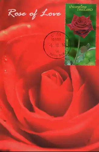 Grußmarke: Rote Rose (2877) -MAXIMUM KARTE MC(I)-