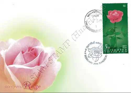 Grußmarke 2006: Chulalongkorn Rose -FDC(I)-IT-