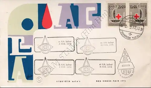 Rotes Kreuz 1974 -FDC(I)-ASTS-