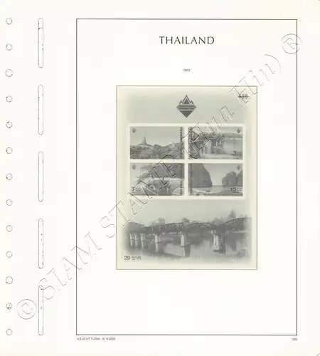 LEUCHTTURM Vorlageblätter THAILAND 2003 Seite 317-329 18 Blätter (GEBRAUCHT)