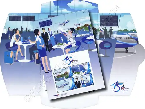 SONDERBOGEN: 45 Jahre Bangkok Airways -PS(070) FL(I)- (**)