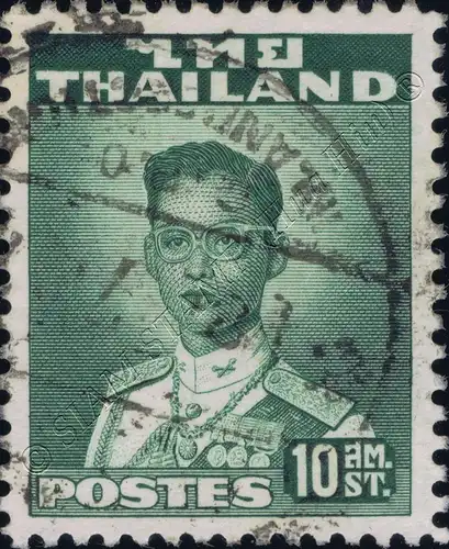 Freimarken: König Bhumibol 2.Serie 10S (283A) -WATERLOW GESTEMPELT G(I)-