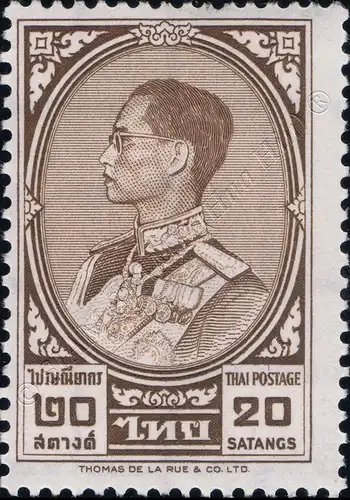 Freimarke: König Bhumibol RAMA IX 3.Serie 20S (361A) (**)