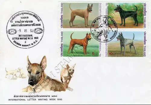 Internationale Briefwoche: Thailändischer Ridgeback -FDC(I)-IS-