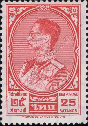 Freimarke: König Bhumibol RAMA IX 3.Serie 25S (362A) (**)