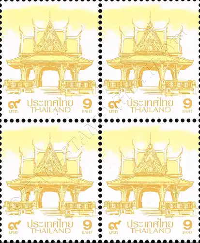 Definitive: PAVILION 9B 3rd PRINT (TBSP) -BLOCK OF 4- (MNH)