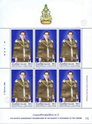 60th Anniv.of His Majesty's Accession to the Throne (II) -KB(I) PERFORATE- (MNH)